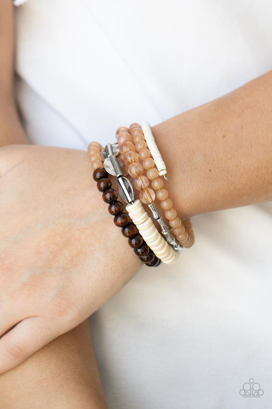 ​Free-Spirited Spiral - Brown - Paparazzi Bracelet Image