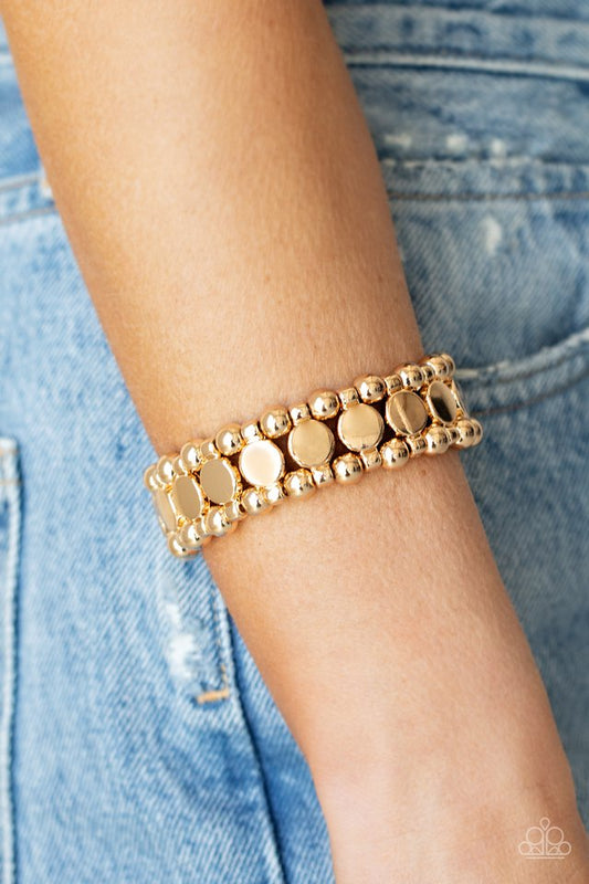 ​Metro Magnetism - Gold - Paparazzi Bracelet Image