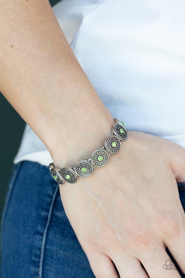 Colorfully Celestial - Green - Paparazzi Bracelet Image