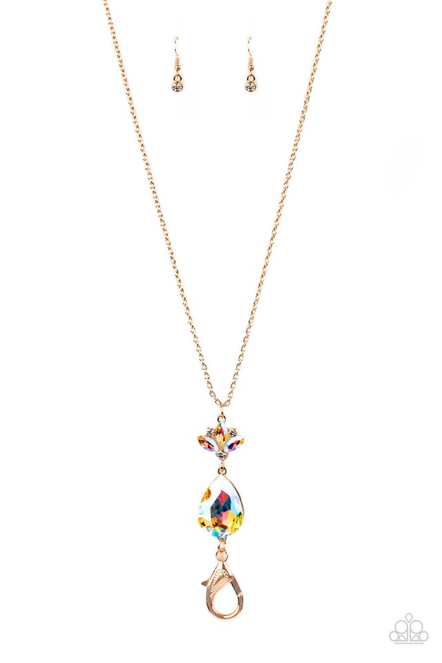 Divine Dazzle - Rose Gold - Paparazzi Necklace Image