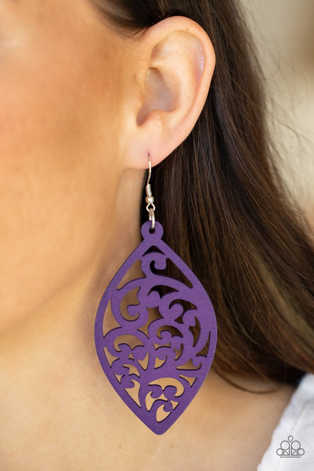 ​​Coral Garden - Purple - Paparazzi Earring Image