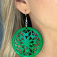 ​Ocean Canopy - Green - Paparazzi Earring Image