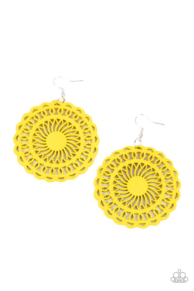 ​Island Sun - Yellow - Paparazzi Earring Image