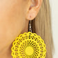 ​Island Sun - Yellow - Paparazzi Earring Image