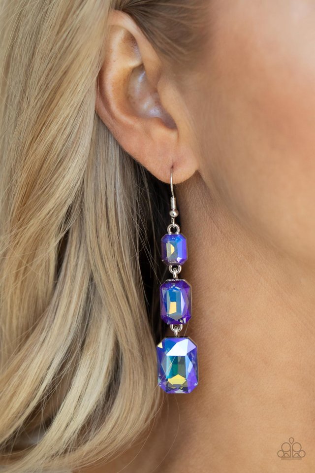 ​Cosmic Red Carpet - Blue - Paparazzi Earring Image