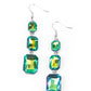 ​Cosmic Red Carpet - Green - Paparazzi Earring Image