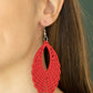 ​Tahiti Tankini - Red - Paparazzi Earring Image