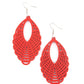 ​Tahiti Tankini - Red - Paparazzi Earring Image