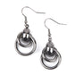 ​Running In Circles - Black - Paparazzi Earring Image