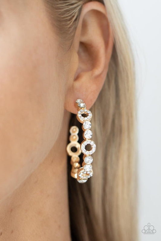 ​Swoon-Worthy Sparkle - Gold - Paparazzi Earring Image