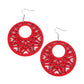 ​Tropical Reef - Red - Paparazzi Earring Image
