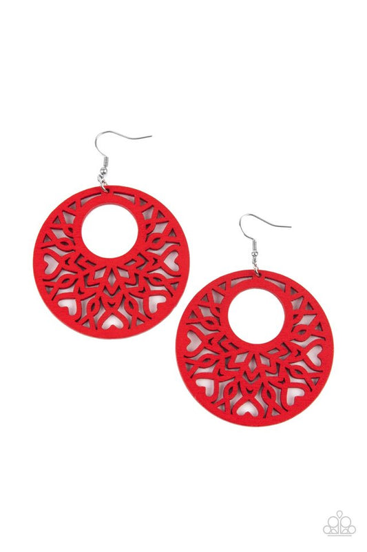 ​Tropical Reef - Red - Paparazzi Earring Image