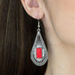 ​Deco Dreaming - Red - Paparazzi Earring Image