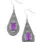 ​Deco Dreaming - Purple - Paparazzi Earring Image