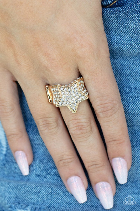 ​Here Come The Fireworks - Gold - Paparazzi Ring Image