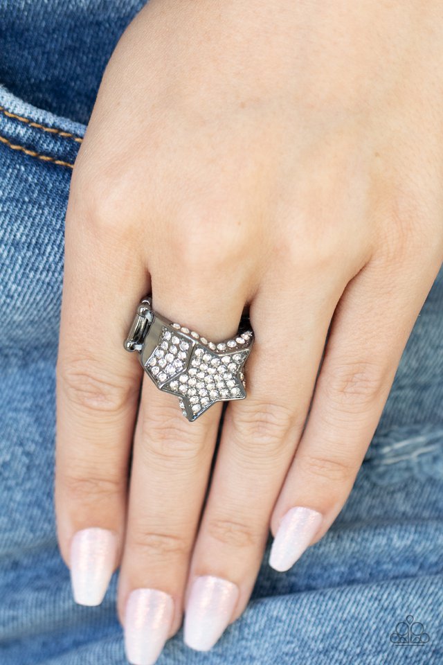 ​Here Come The Fireworks - Black - Paparazzi Ring Image