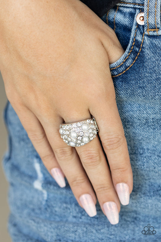 Anillo Paparazzi ~ Chica Gatsby - Blanco