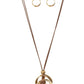 Harmonious Hardware - Brass - Paparazzi Necklace Image