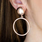 Classic Candescence - Rose Gold - Paparazzi Earring Image