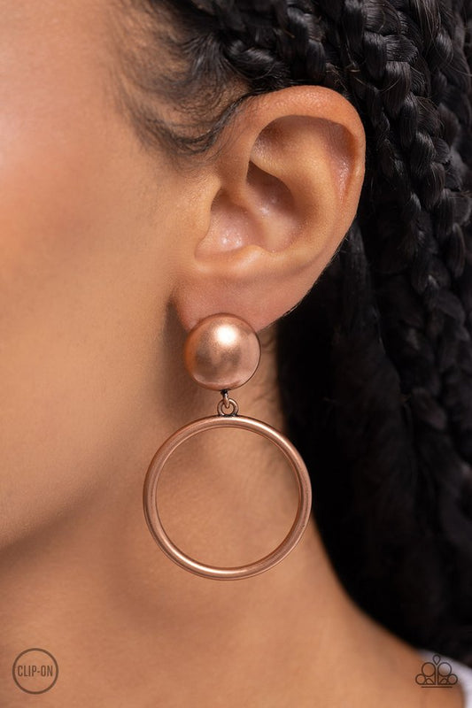 Classic Candescence - Copper - Paparazzi Earring Image