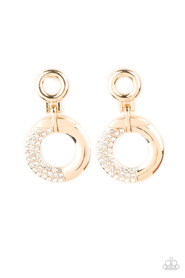 ​Modern Motivation - Gold - Paparazzi Earring Image