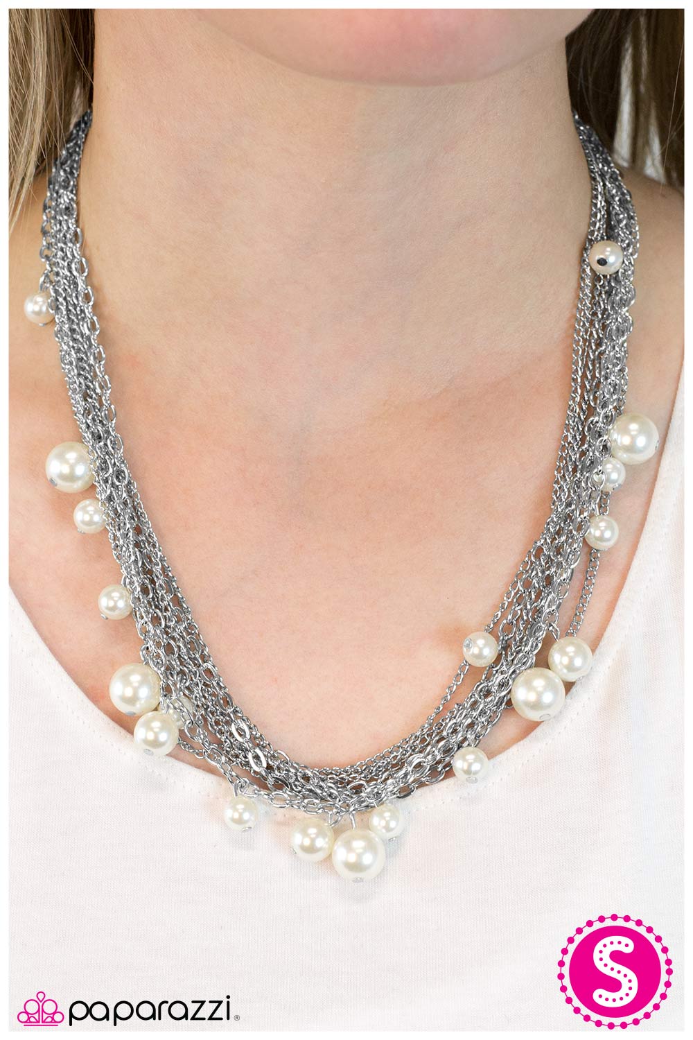 Paparazzi Necklace ~ The First Lady  - White