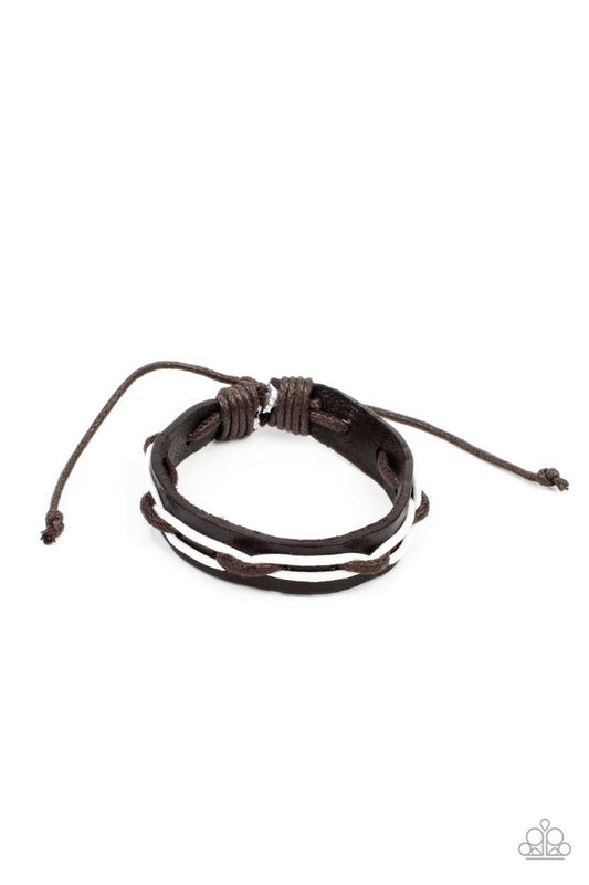 ​Lucky Locomotion - Brown - Paparazzi Bracelet Image