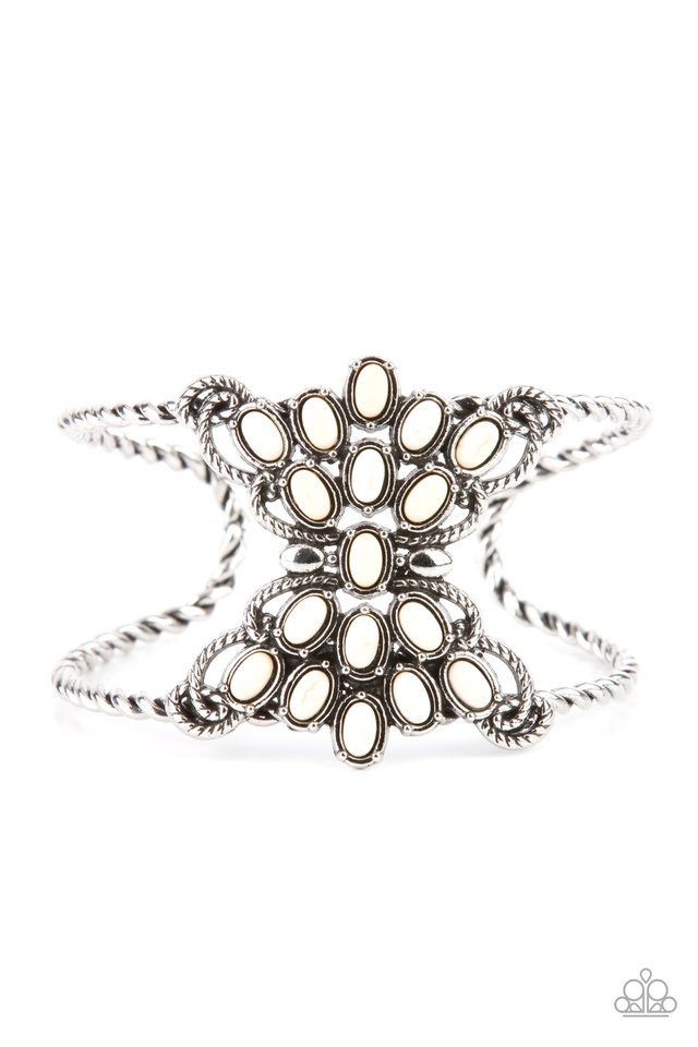 ​Pleasantly Plains - White - Paparazzi Bracelet Image