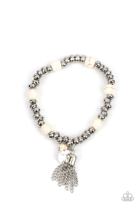 ​Whimsically Wanderlust - White - Paparazzi Bracelet Image