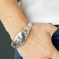 ​Fond of Florals - Silver - Paparazzi Bracelet Image