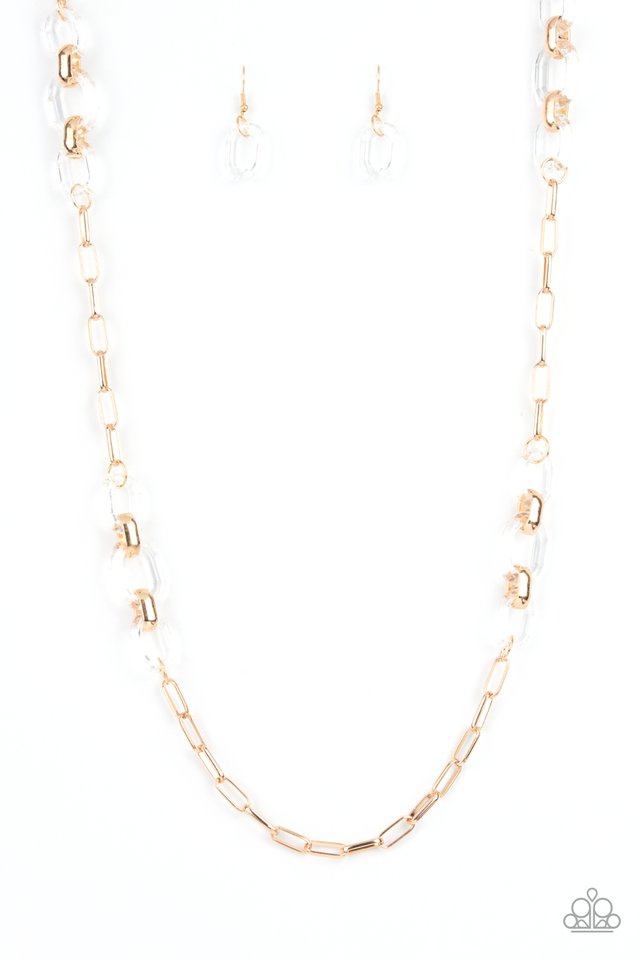 Have I Made Myself Clear? - Gold - Paparazzi Necklace Image