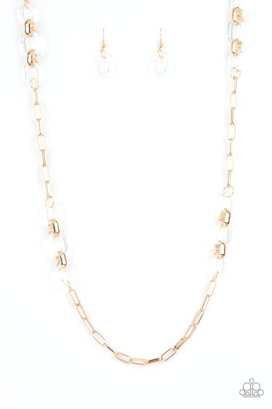 Have I Made Myself Clear? - Gold - Paparazzi Necklace Image