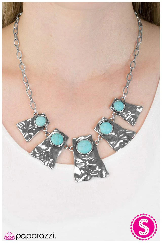 Paparazzi Necklace ~ Cougar - Blue