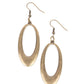 ​OVAL The Hill - Brass - Paparazzi Earring Image