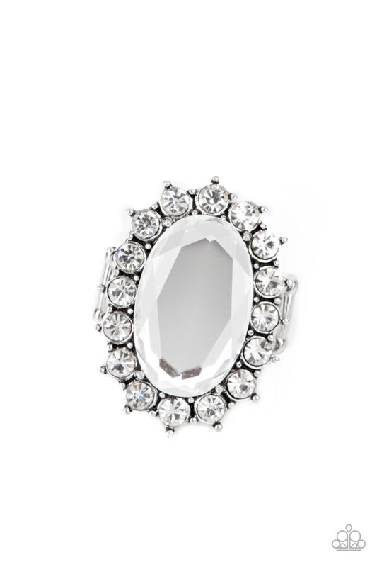 ​Bling Of All Bling - White - Paparazzi Ring Image