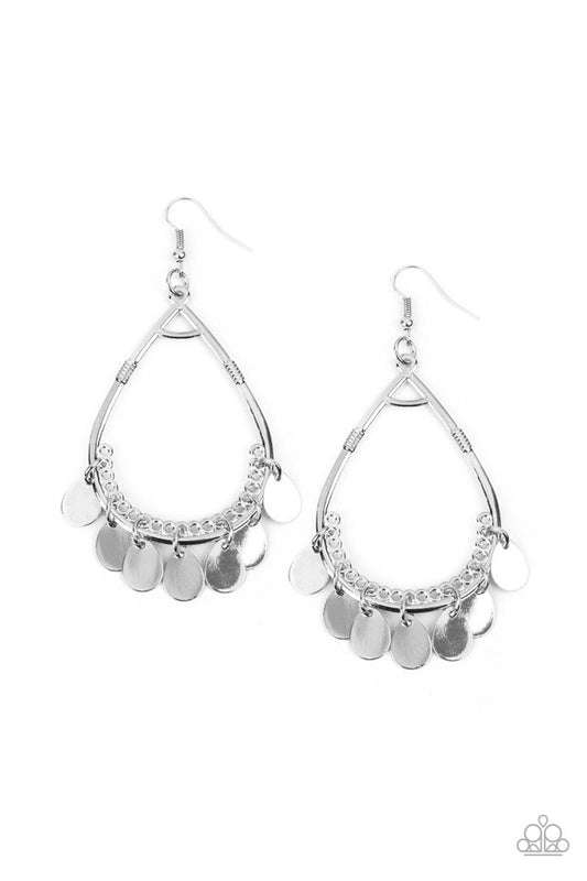 Meet Your Music Maker - Silver - Paparazzi Earring Image