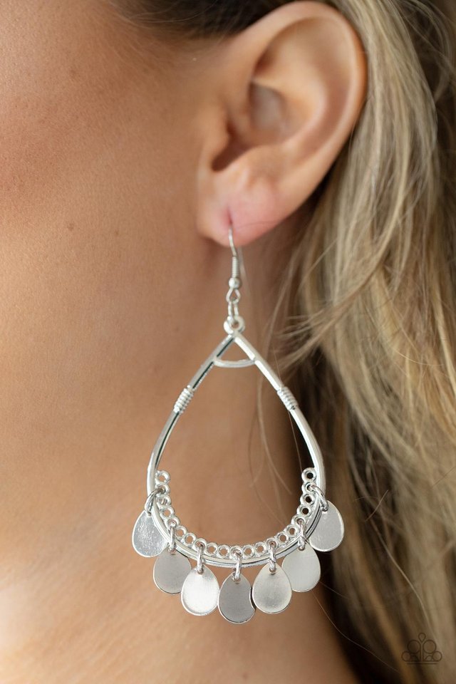 Meet Your Music Maker - Silver - Paparazzi Earring Image