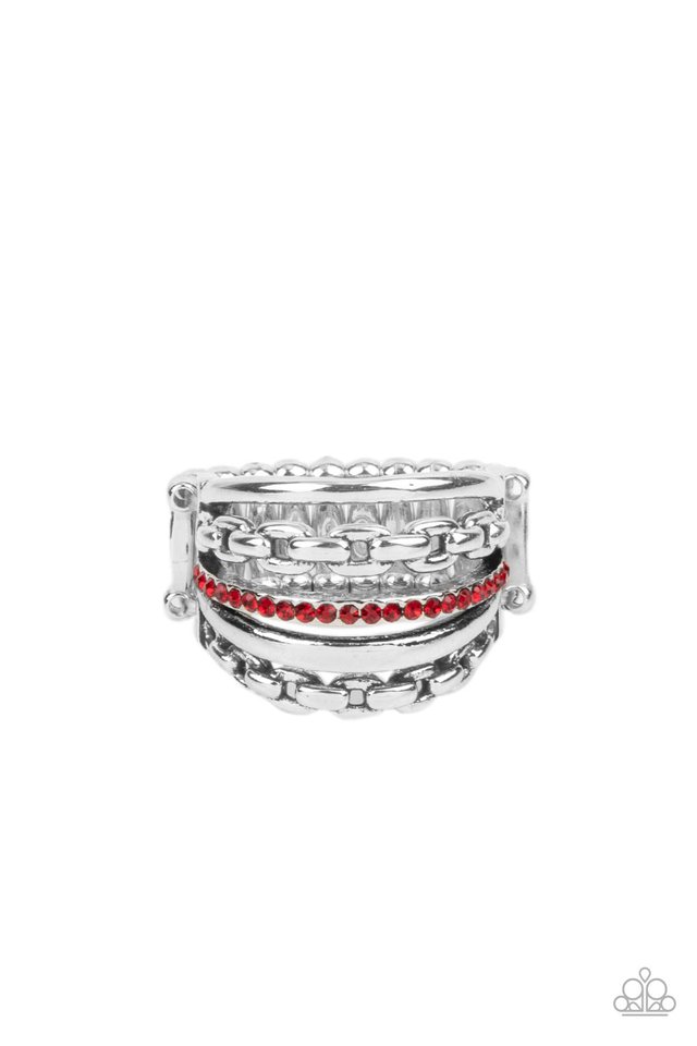 ​​LINK Out Loud - Red - Paparazzi Ring Image