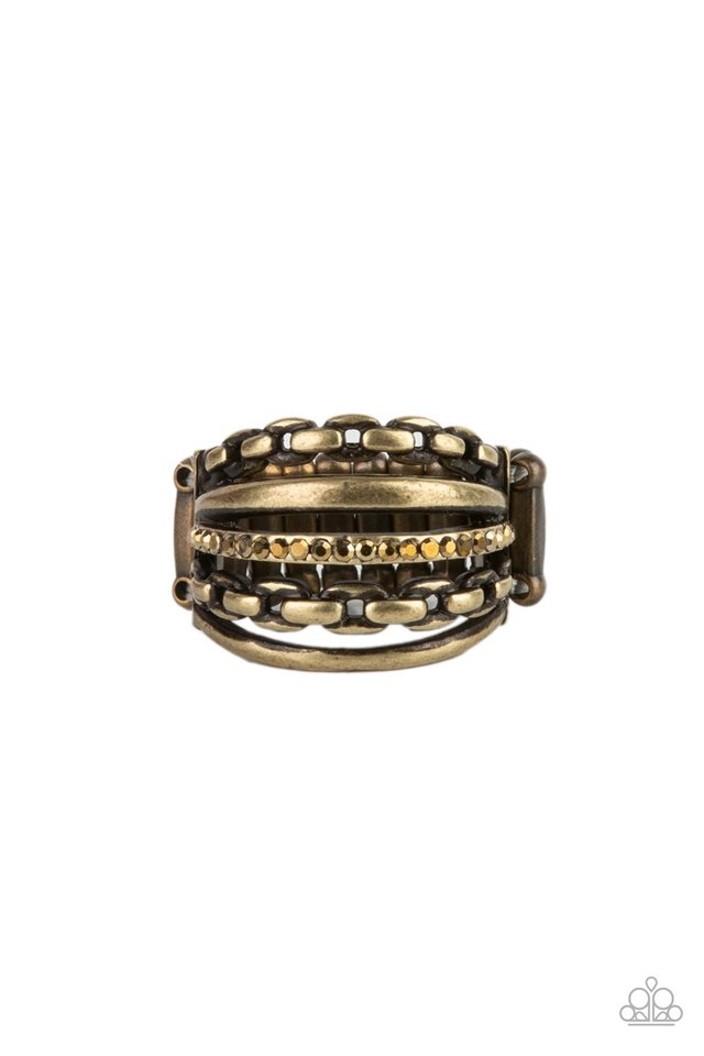 ​LINK Out Loud - Brass - Paparazzi Ring Image