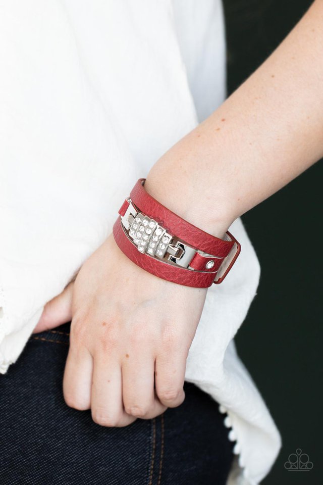 ​Ultra Urban - Red - Paparazzi Bracelet Image