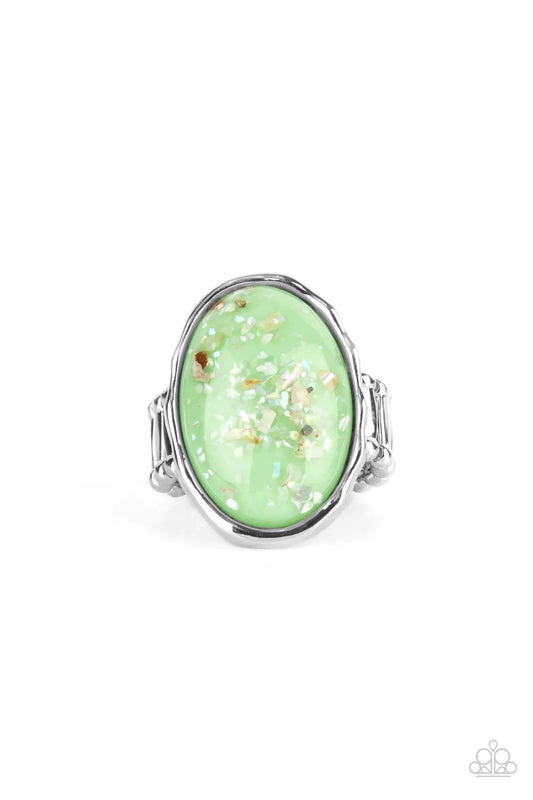 Paparazzi Ring ~ Glittery With Envy - Green