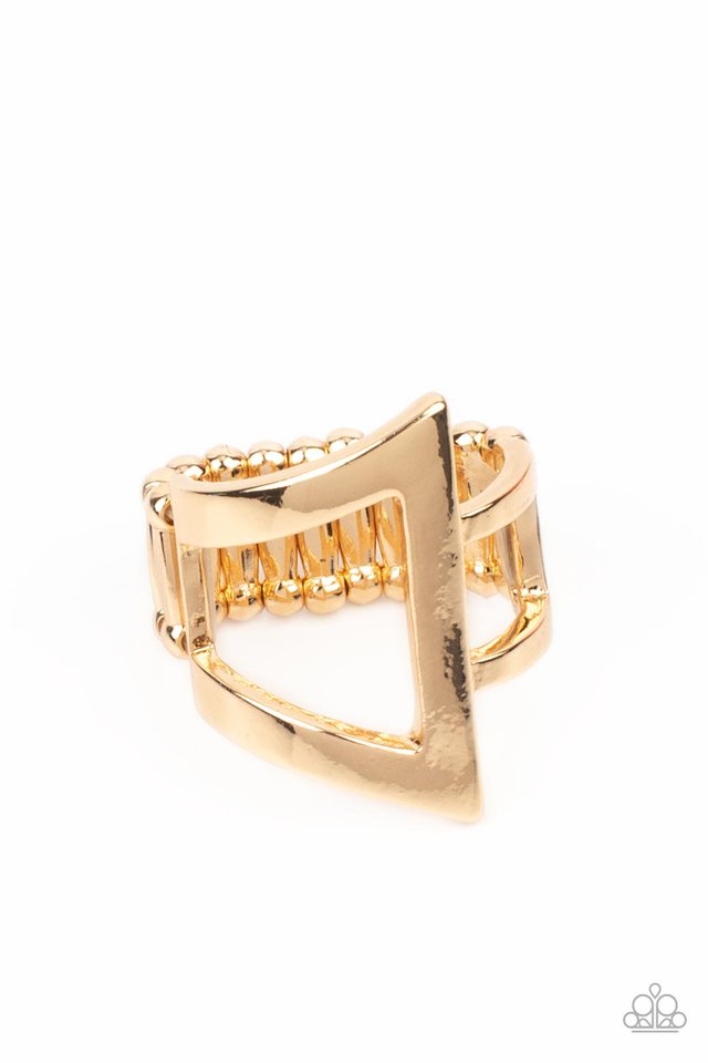 Rebel Edge - Gold - Paparazzi Ring Image