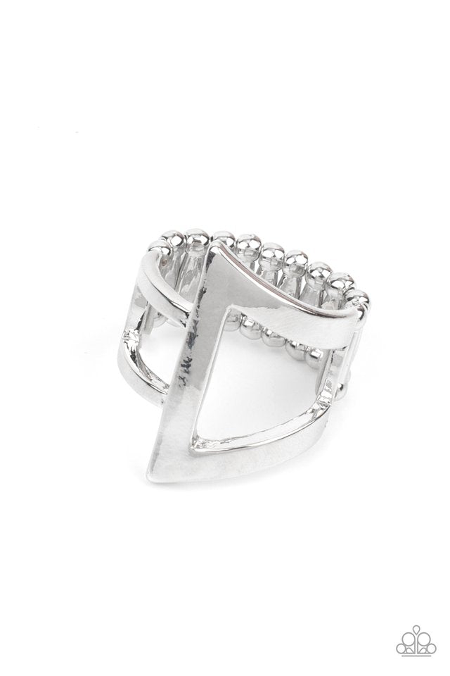 Revel Edge - Silver - Paparazzi Ring Image