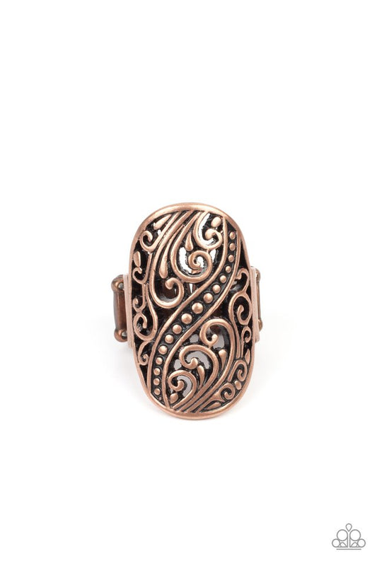 Pier Paradise - Copper - Paparazzi Ring Image