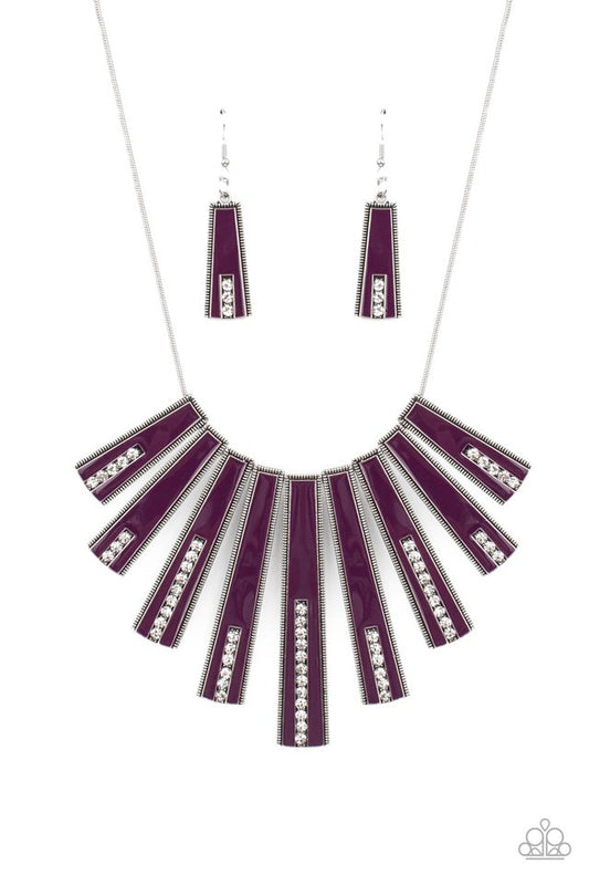 ​FAN-tastically Deco - Purple - Paparazzi Necklace Image