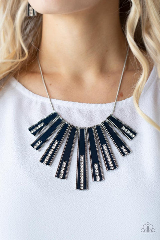 ​FAN-tastically Deco - Blue - Paparazzi Necklace Image