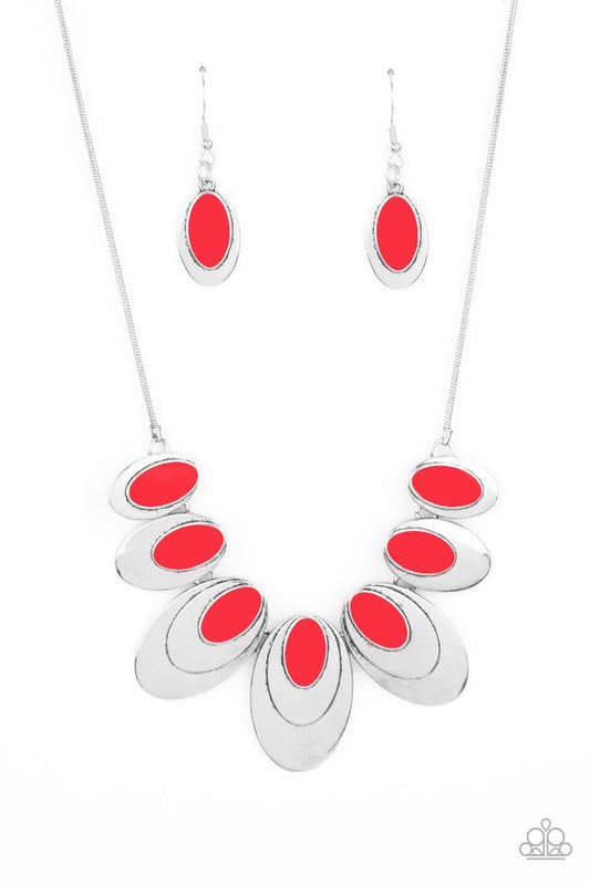 ​Endless Eclipse - Red - Paparazzi Necklace Image