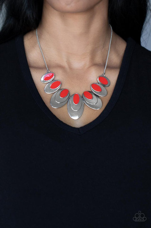 ​Endless Eclipse - Red - Paparazzi Necklace Image