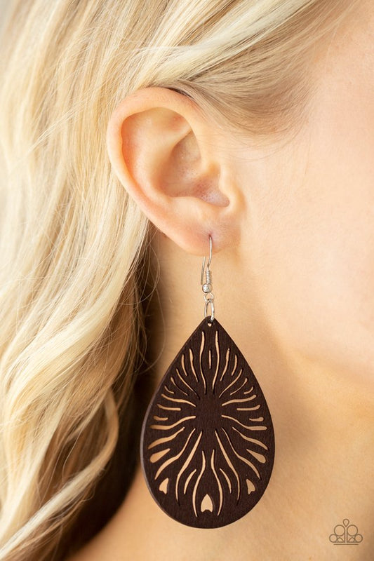 Sunny Incantations - Brown - Paparazzi Earring Image