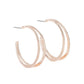 ​Rustic Curves - Rose Gold - Paparazzi Earring Image